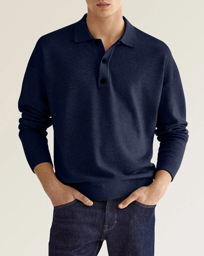 Polo homme manches longues casual