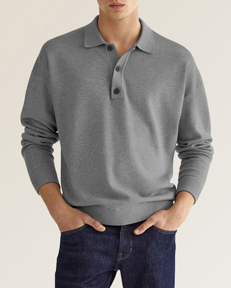 Polo homme manches longues casual