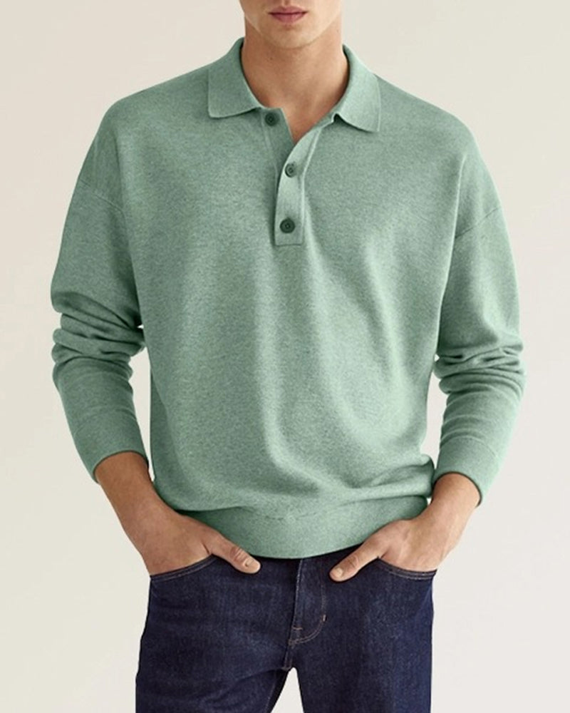 Polo homme manches longues casual