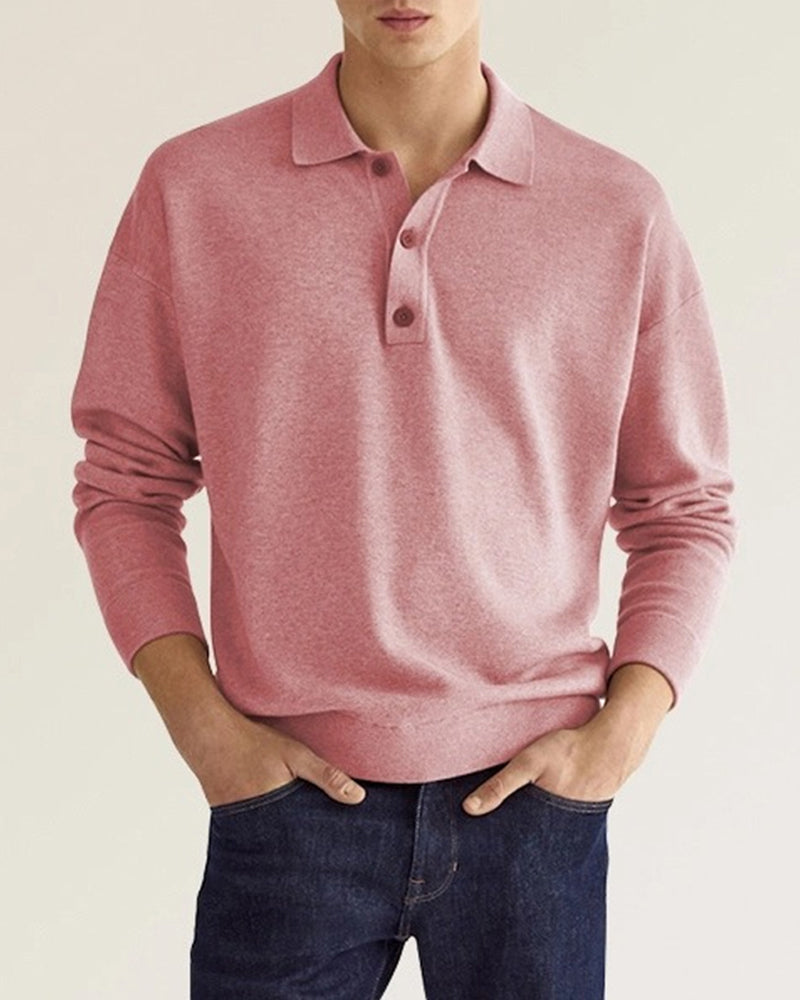 Polo homme manches longues casual