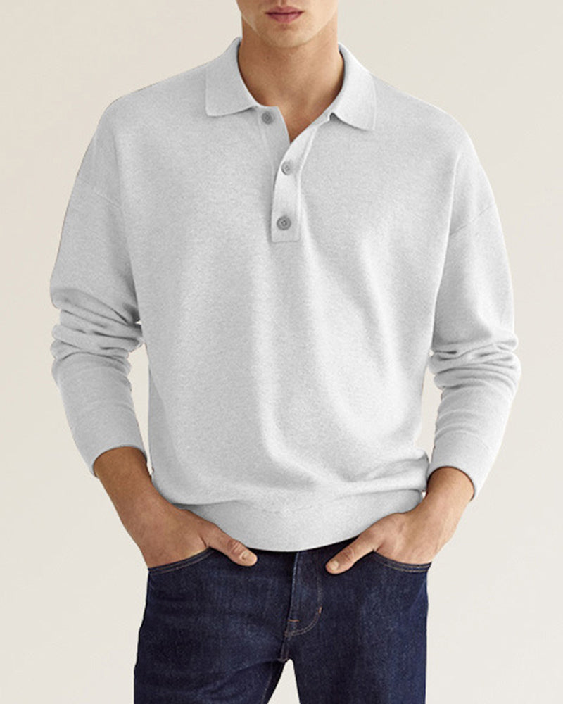 Polo homme manches longues casual
