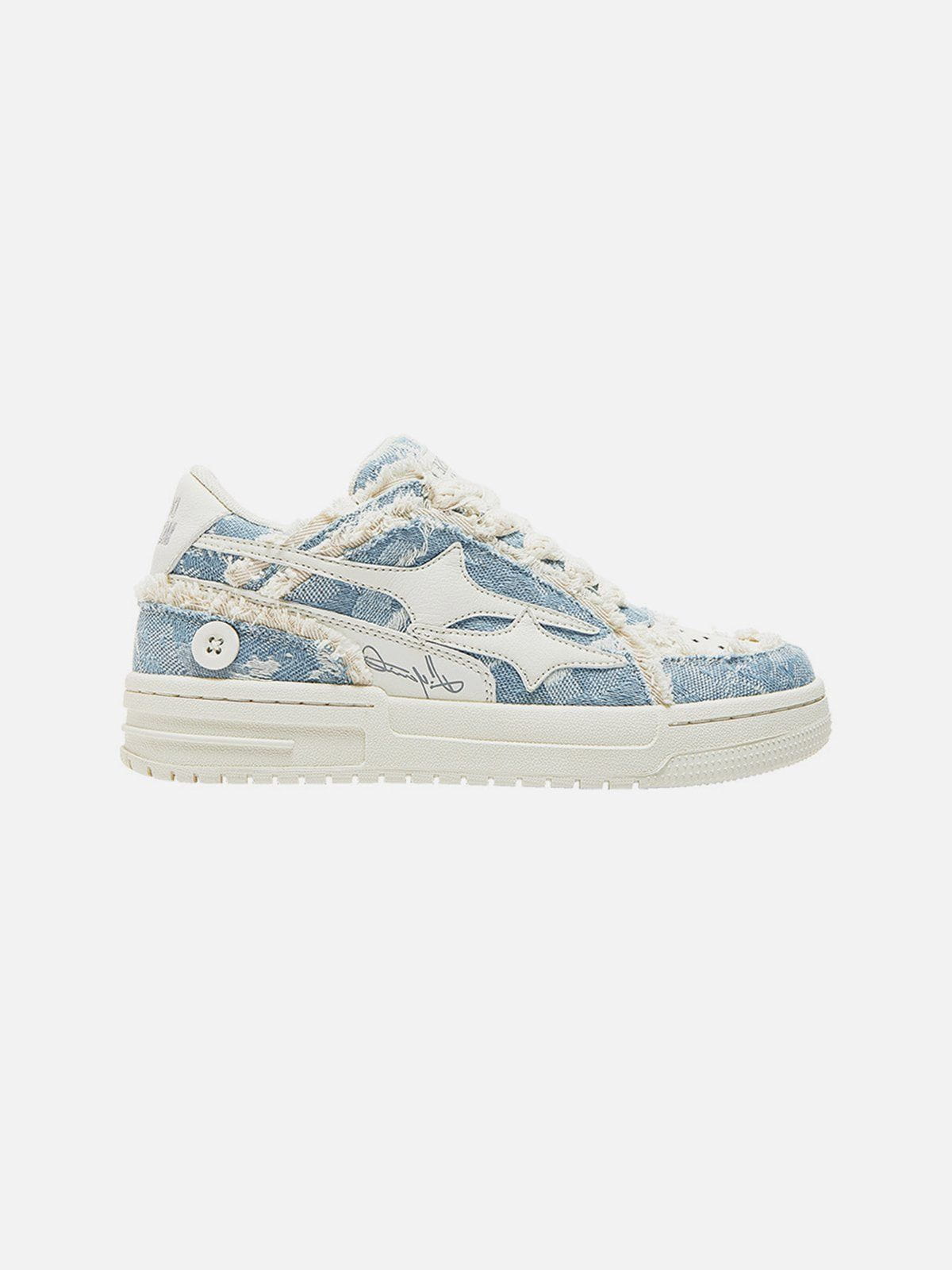 Baskets Homme Décontractées à Lacets avec Étoile