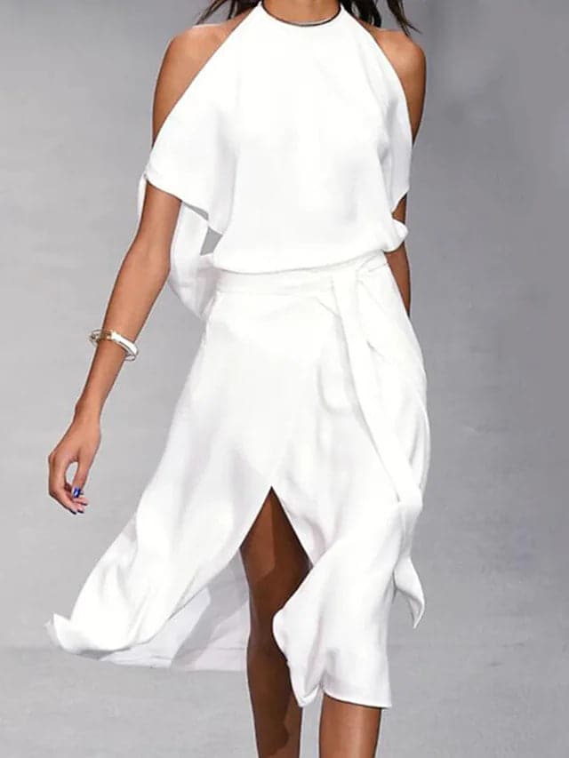 Robe Midi Fluide Élégante pour Femme