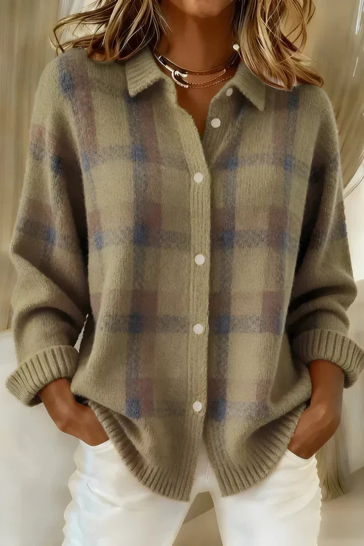 Elegant long button-front cardigan for women