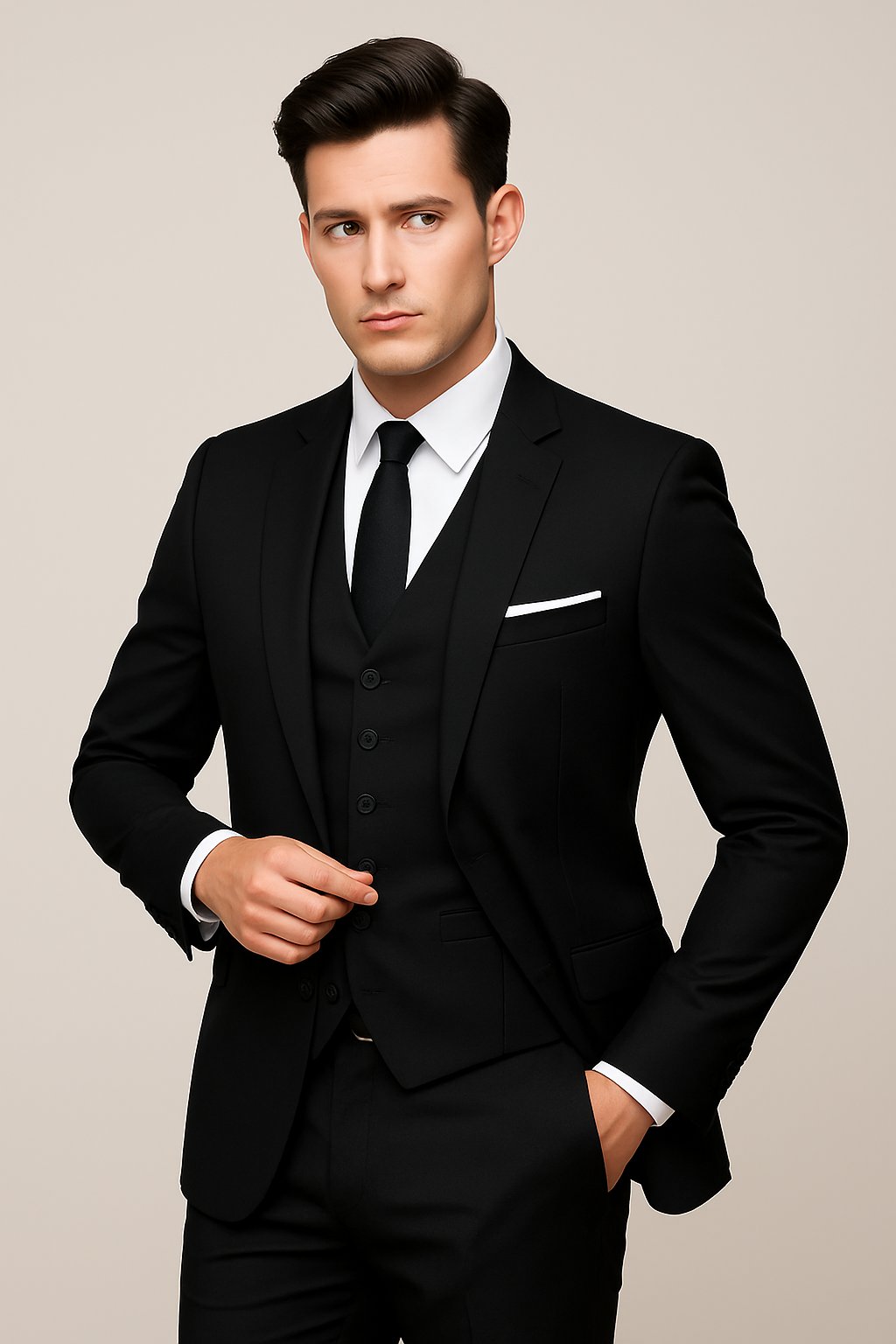 Men’s 3-Piece Suit with a Tailored, Modern Fit