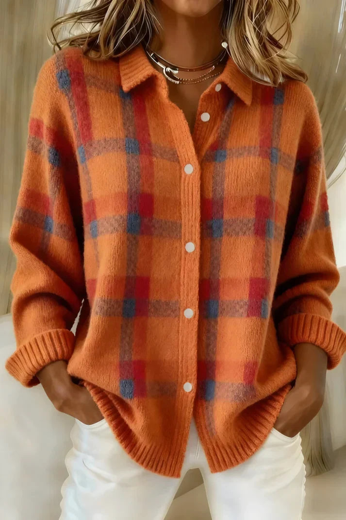 Elegant long button-front cardigan for women