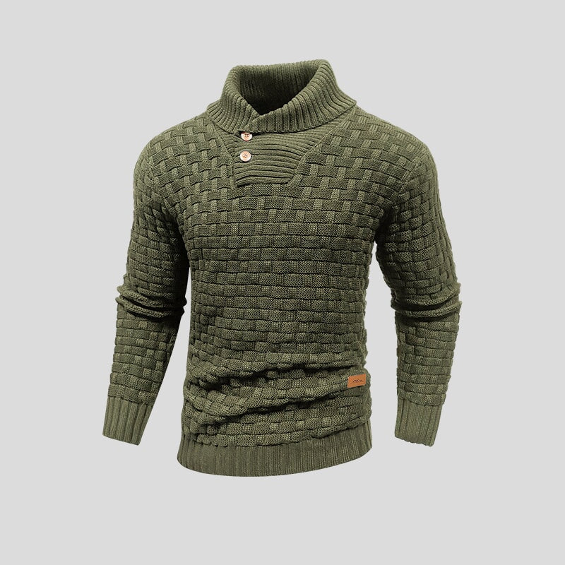 Men’s Textured-Knit Turtleneck Sweater