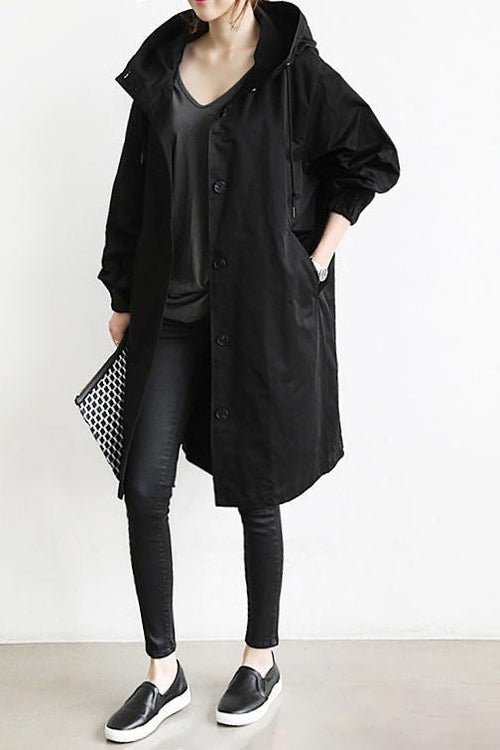 Casual Long Hooded Coat for Women