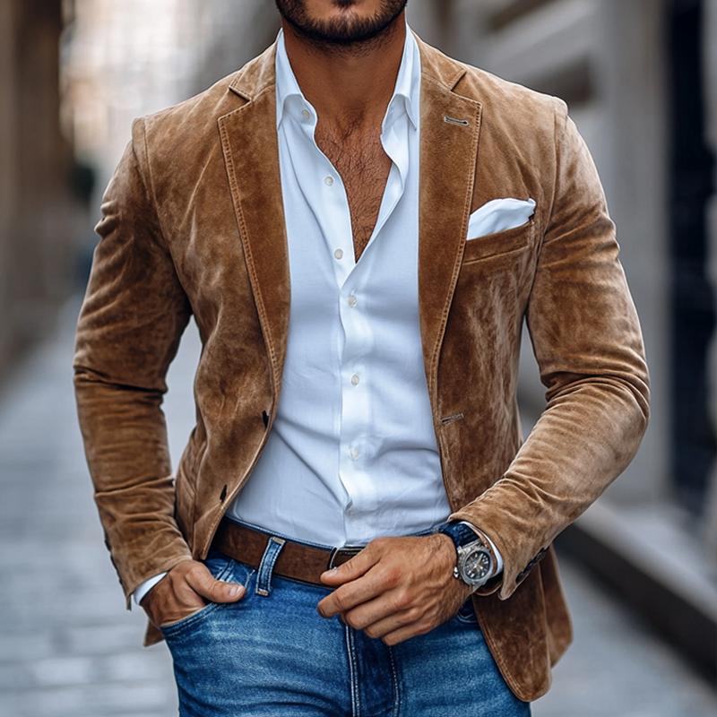 Blazer Homme Élégant Style Casual Chic