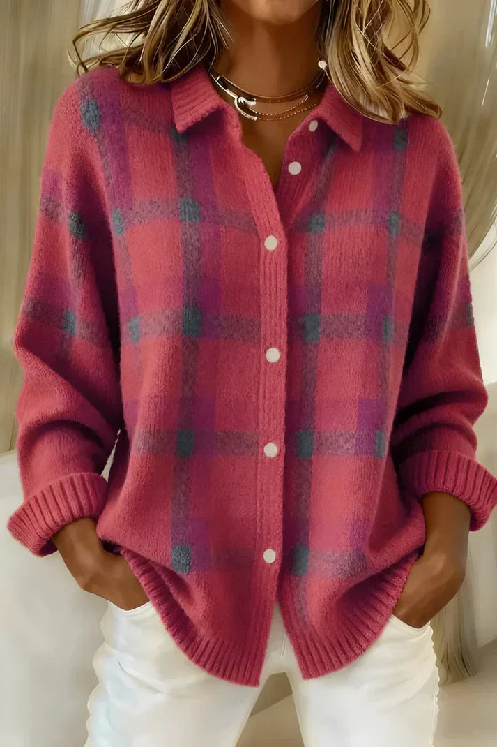 Elegant long button-front cardigan for women