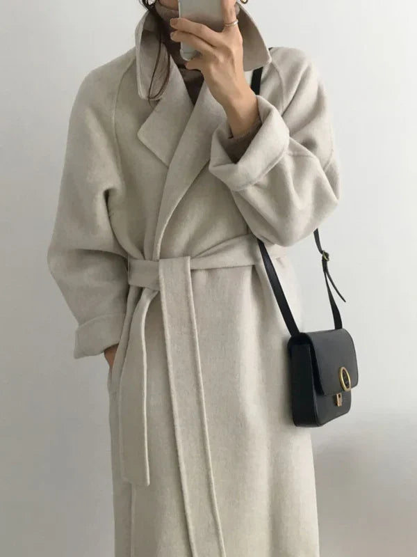 Long Women's Belted Coat