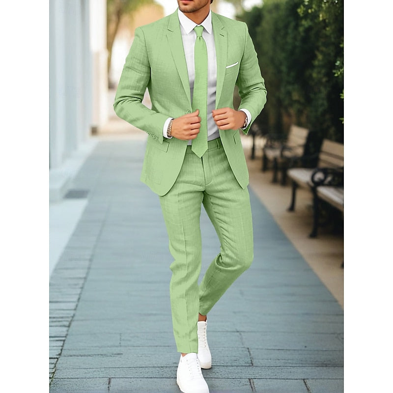 Costume Casual Deux Pièces Homme avec Coupe Moderne et Style Contemporain