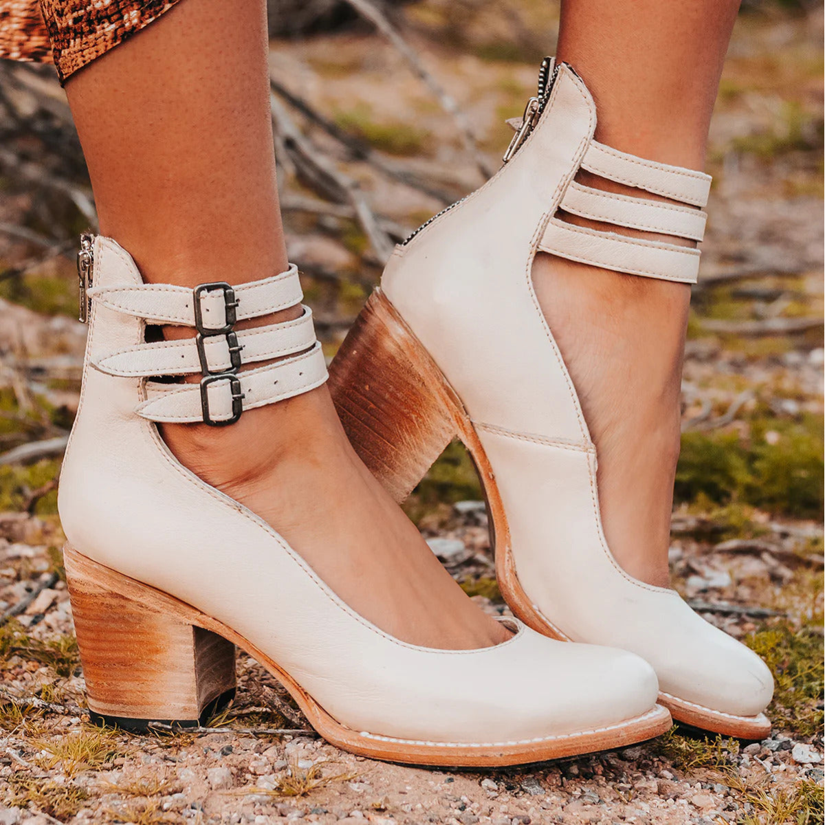 Chaussures en cuir à bride de cheville confortables