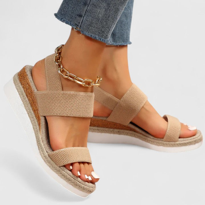 Sandales compensées confortables pour femme