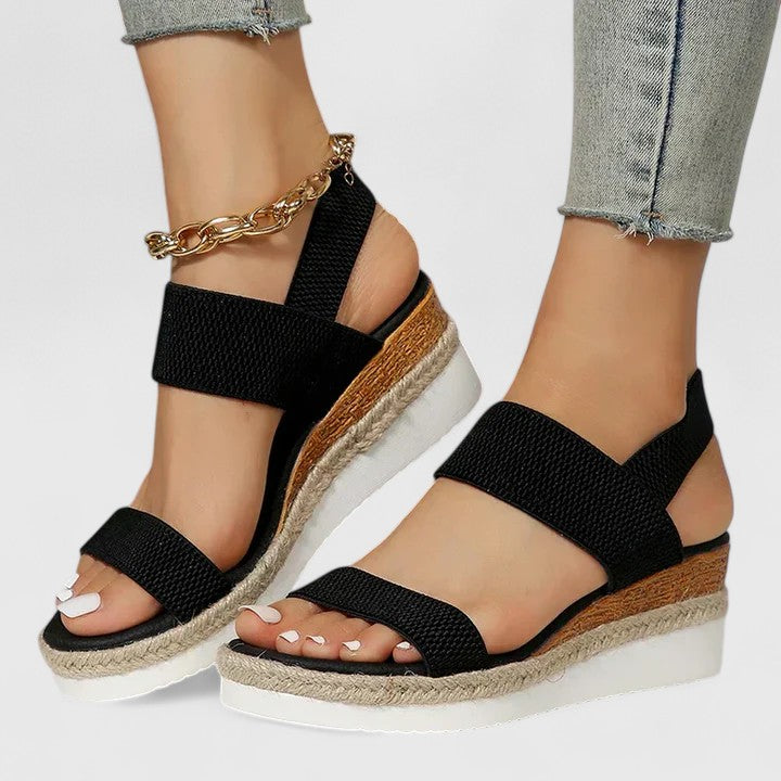 Sandales compensées confortables pour femme