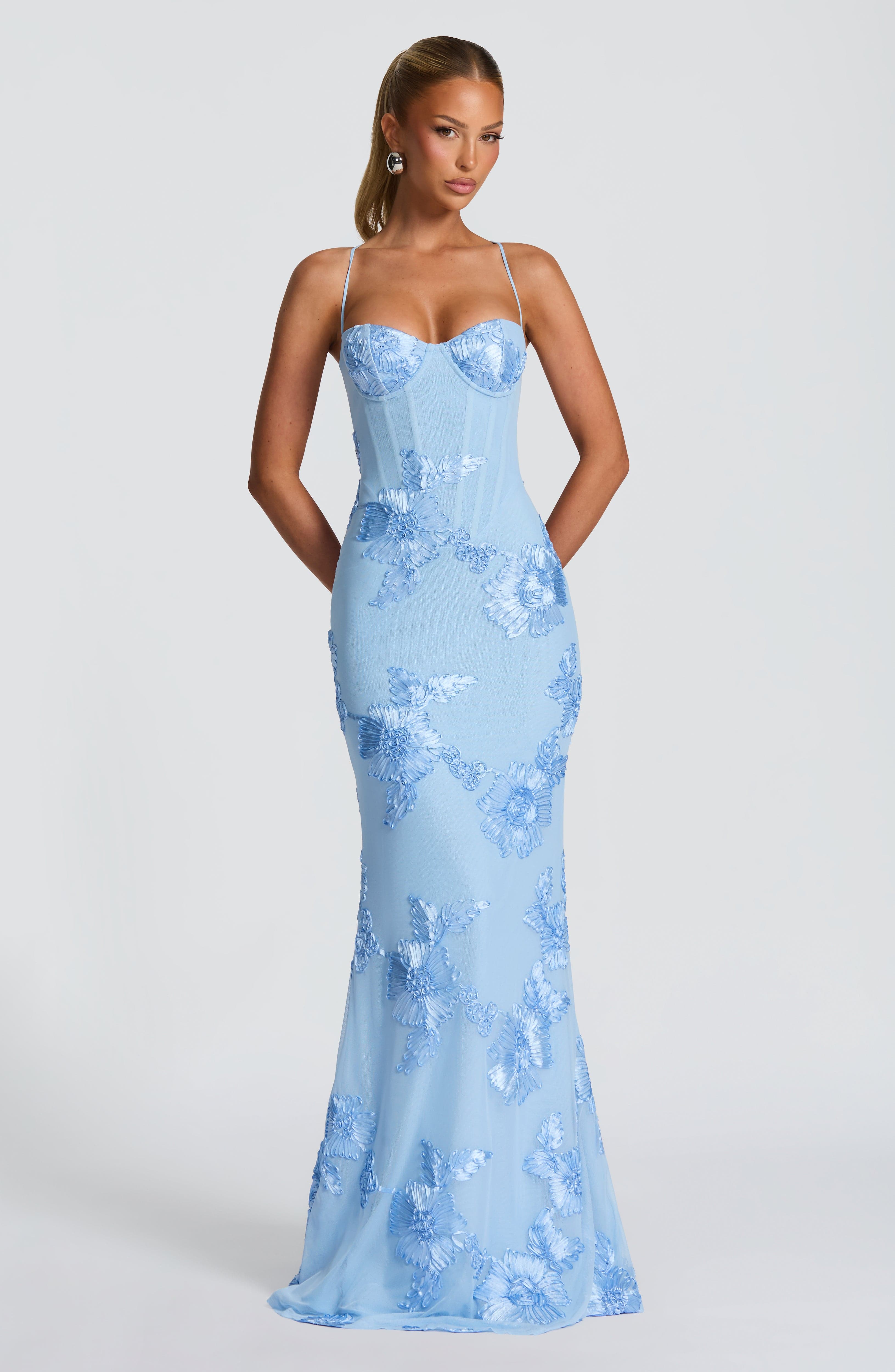 Robe Longue Sirène Élégante et Ornée Pour Femme