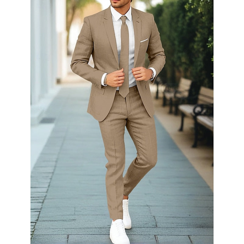 Costume Casual Deux Pièces Homme avec Coupe Moderne et Style Contemporain